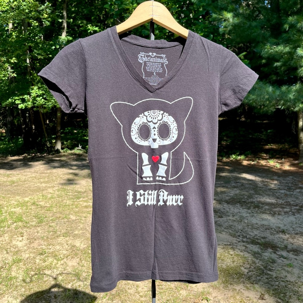 Y2K Skelanimals Cat Tee